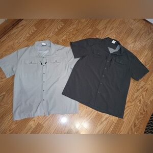 2 Little Donkey Andy Vented Fishing Shirts. Men's XXL